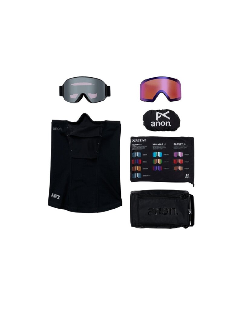 ANON  Anon M4S Cylindrical Low Bridge Snow Goggles + Face Mask