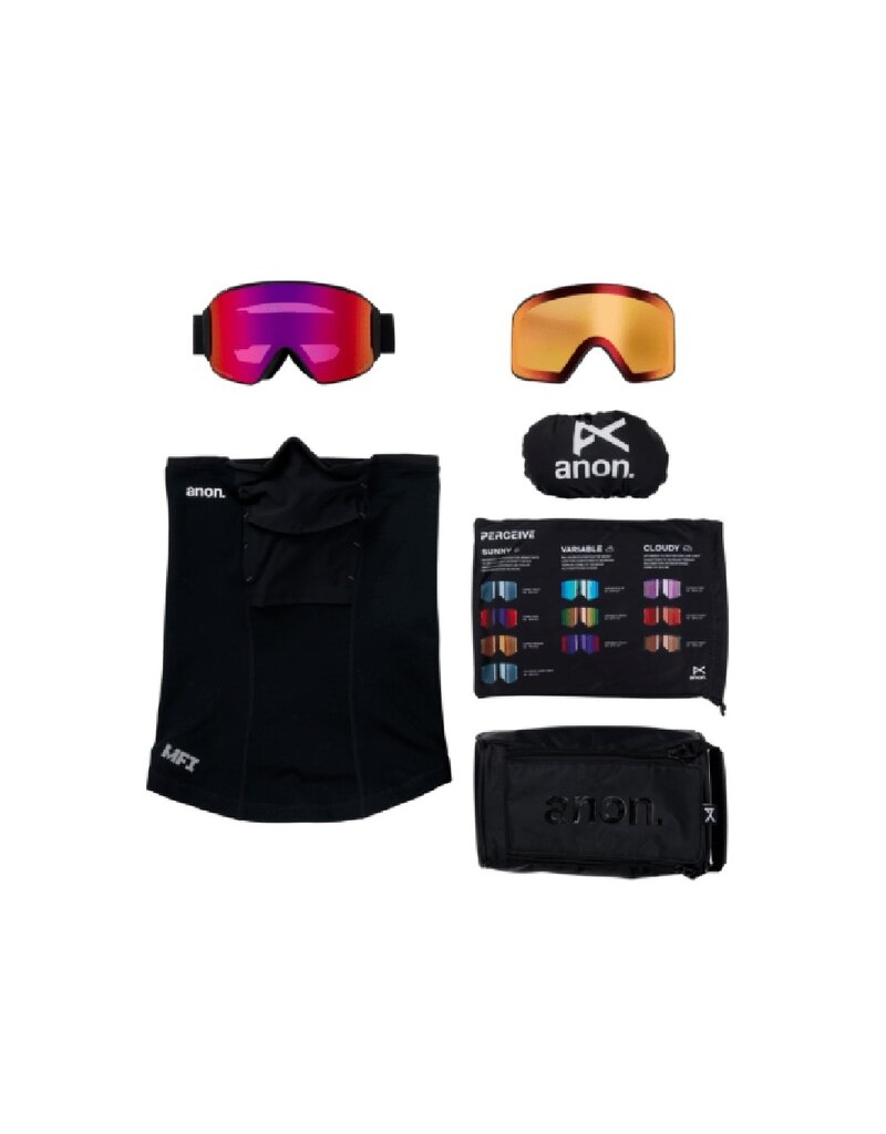 ANON Anon M4 Cylindrical Low Bridge Snow Goggles + Face Mask