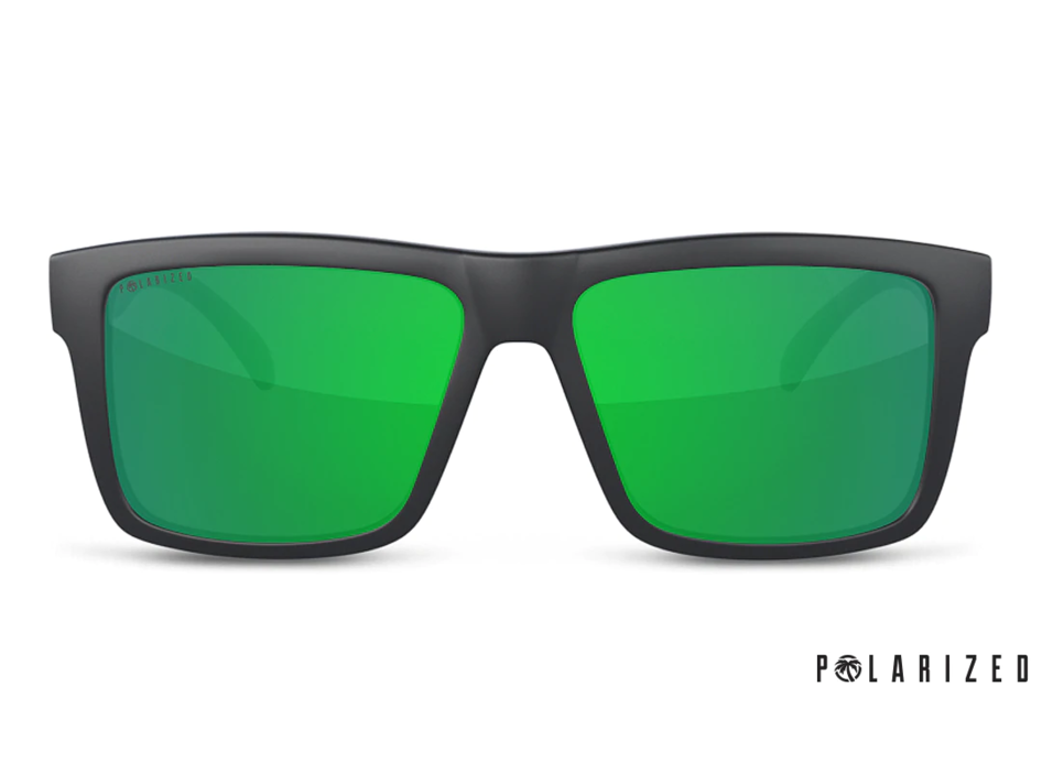 Heat Wave Visual Vise Sunglasses in Aerosol Green w/ Piff Lens, Customs