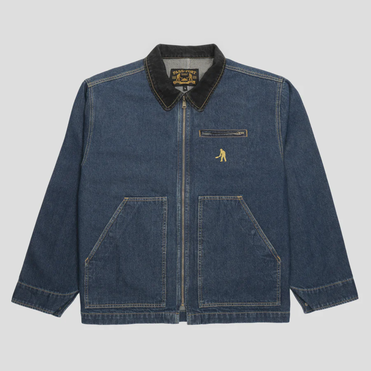 PASSPORT DENIM PACKERS JACKET (WASHED INDIGO)