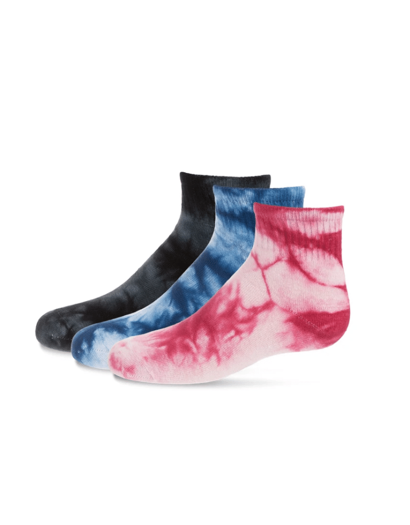 Memoi Memoi 3pp Tie Dye Mid Cut Socks MKF-563