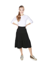 the SLIM skirt the SLIM skirt "Market" Black Ruffle Tiered Skirt