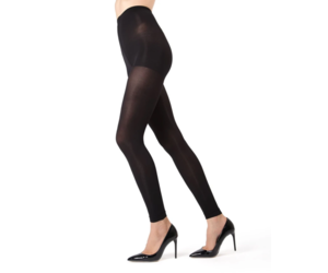 Womens Completely Opaque Control Top Footless Tights