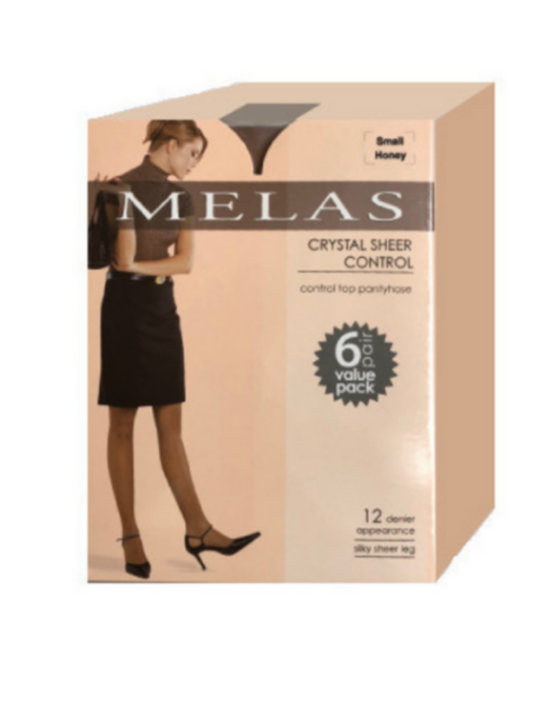 Melas Melas Crystal Sheer Control 6 Pack Pantyhose - AS-6096