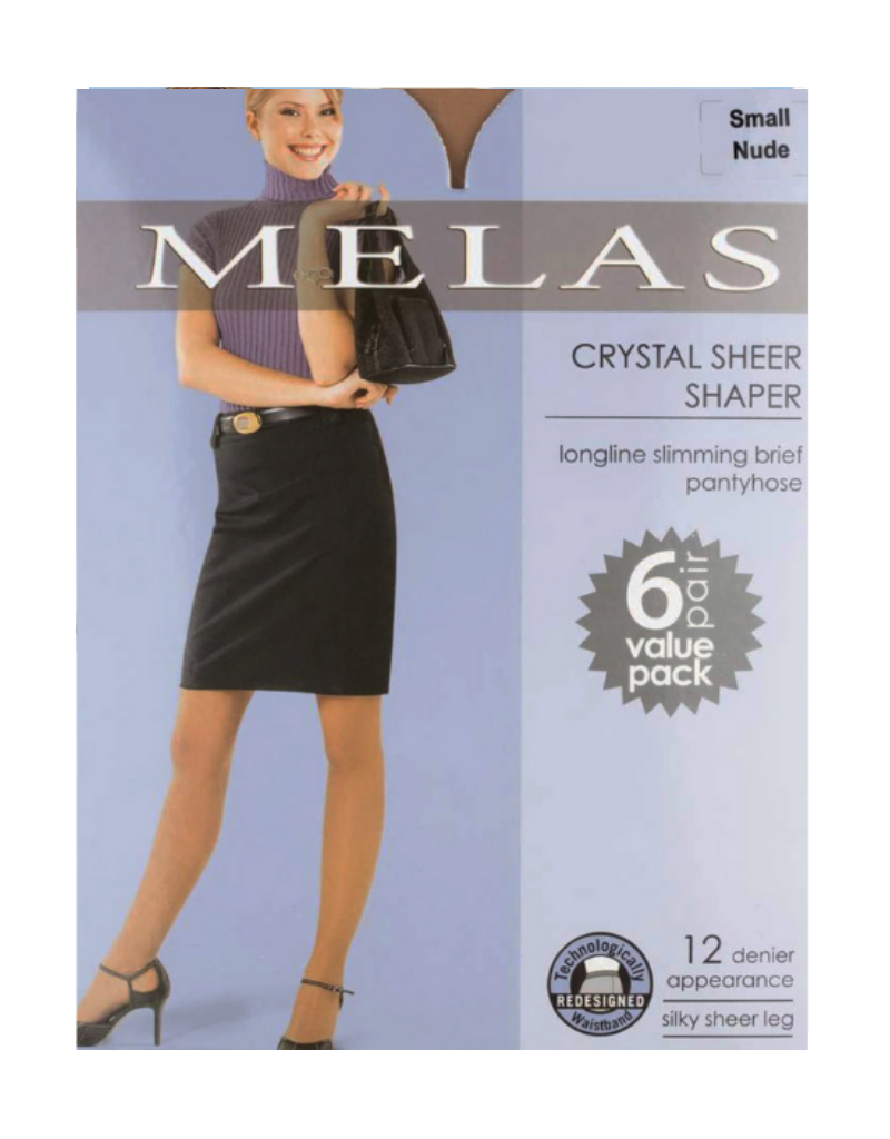 Melas Melas Crystal Sheer Shaper 6 Pack Pantyhose AS-6116