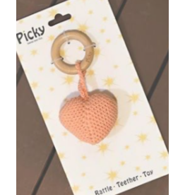 Picky Baby Heart Rattle Teether