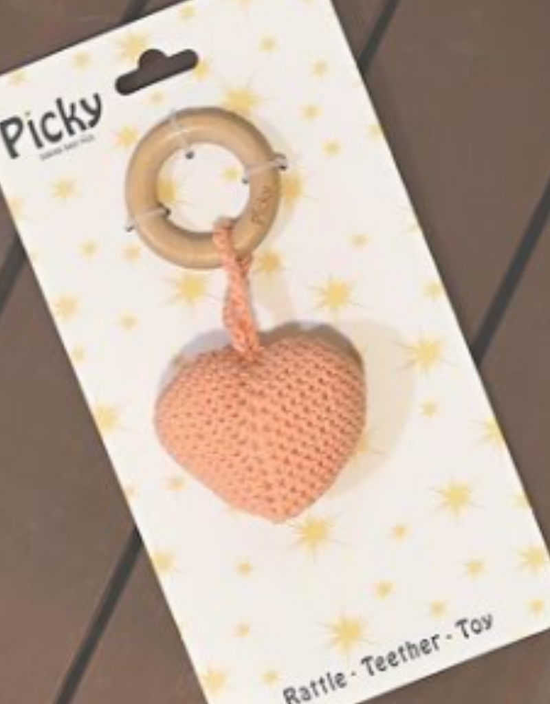 Picky Baby Heart Rattle Teether