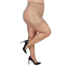 Microfiber Opaque Plus Size Curvy Control Top Tights