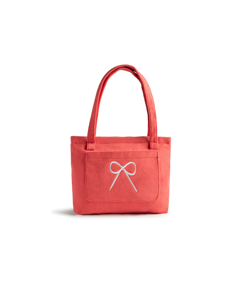 Halo Luxe Halo Luxe Bow Logo Terry Resort Tote Bag