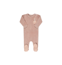Ely's & Co Ely's & Co  Velour Bunny On Pocket Footie