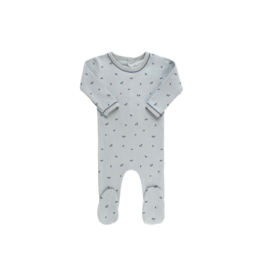 Ely's & Co Ely's & Co Ribbed Cotton Blueberry Footie