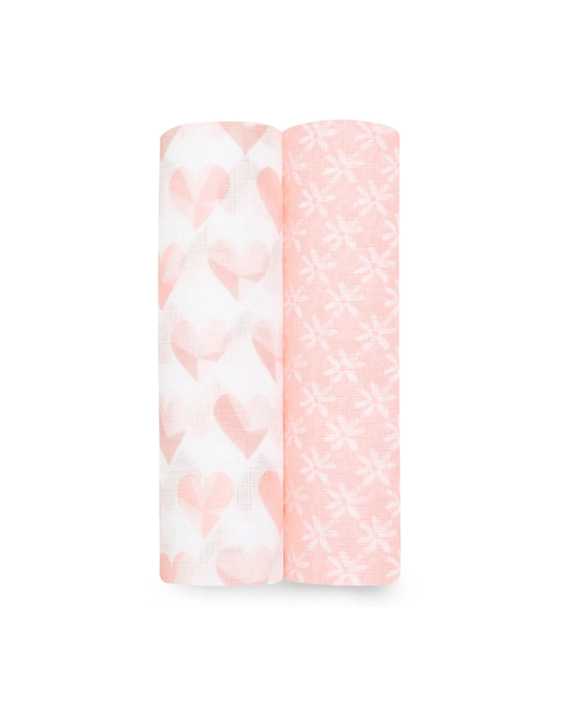 Aden + Anais Essentials - Lot De 3 Débarbouillettes Bébé En Mousseline De Coton 30x30 Cm (imprimé Dumbo New Heights)