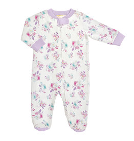Baby Club Chic Baby Club Chic Bouquet  Il Zipped Footie