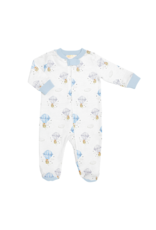 Baby Club Chic Baby  Club Chic  Lets Fly Together Blue Zipped Footie