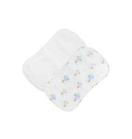 Baby Club Chic Baby Club Chic  Let's Fly Together Blue Burp Cloth Set