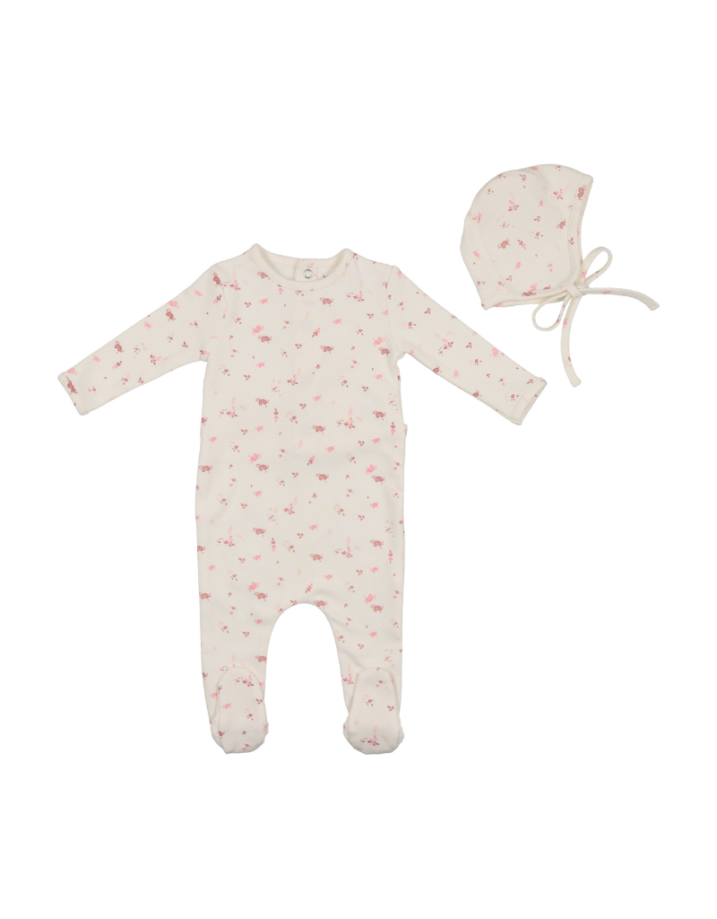 Bee and Dee Bee and Dee  Floral Cotton Footie