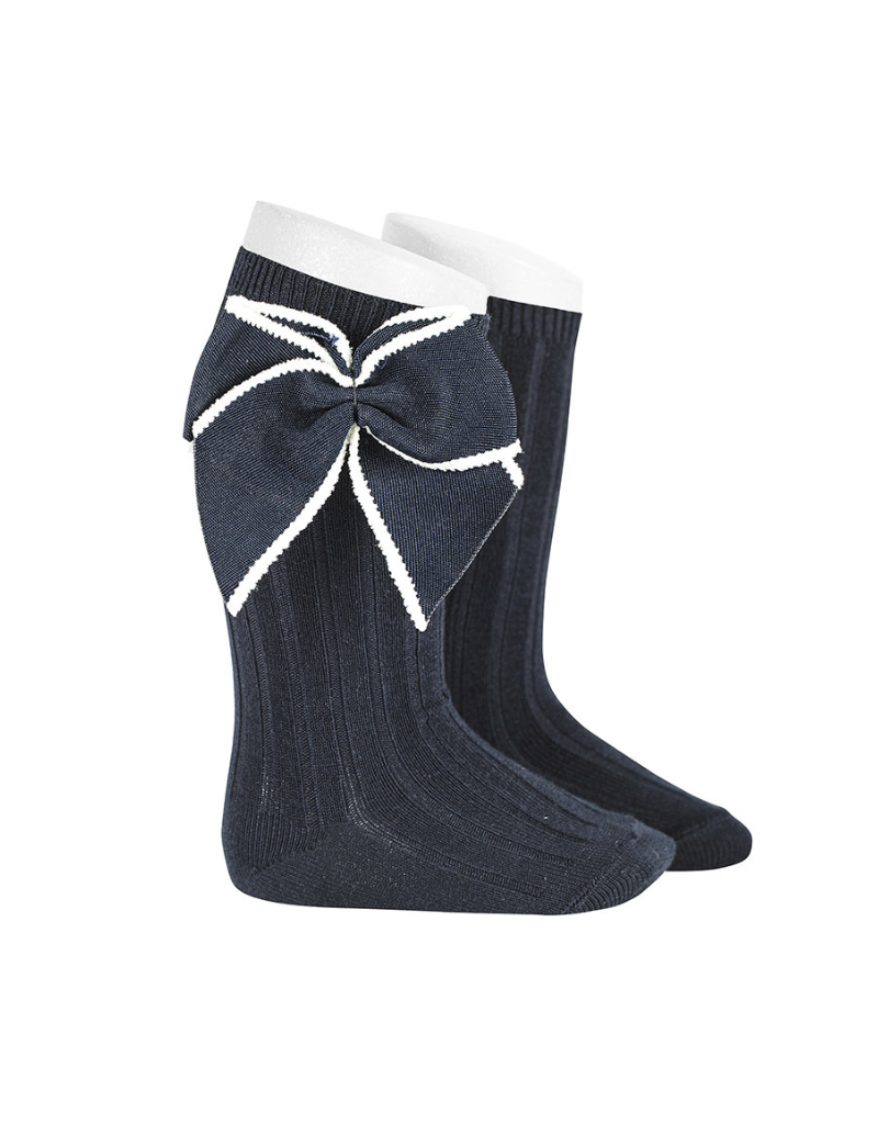 Condor Condor Ribbed Knee Sock with Contrast Color Trim-2406/2