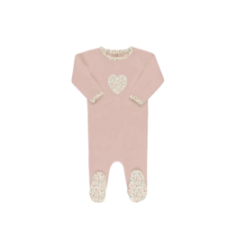 Ely's & Co Ely's & Co  Velour Heart Footie