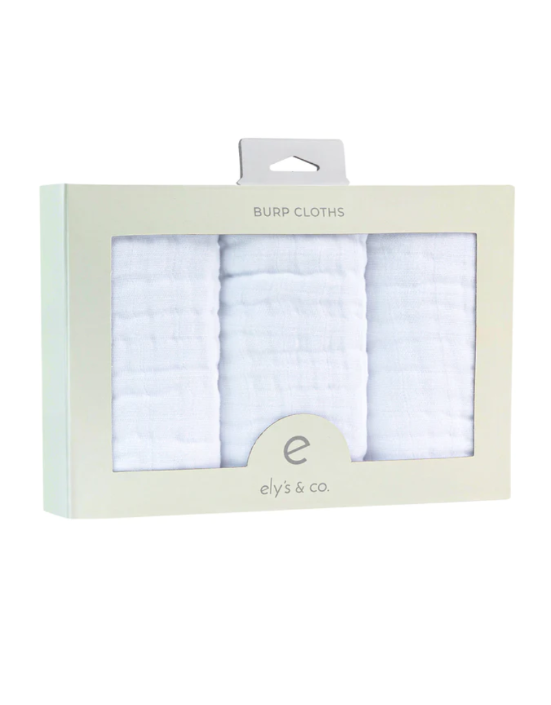 Ely's & Co Ely's & Co 3 Pack Muslin Burp Cloths