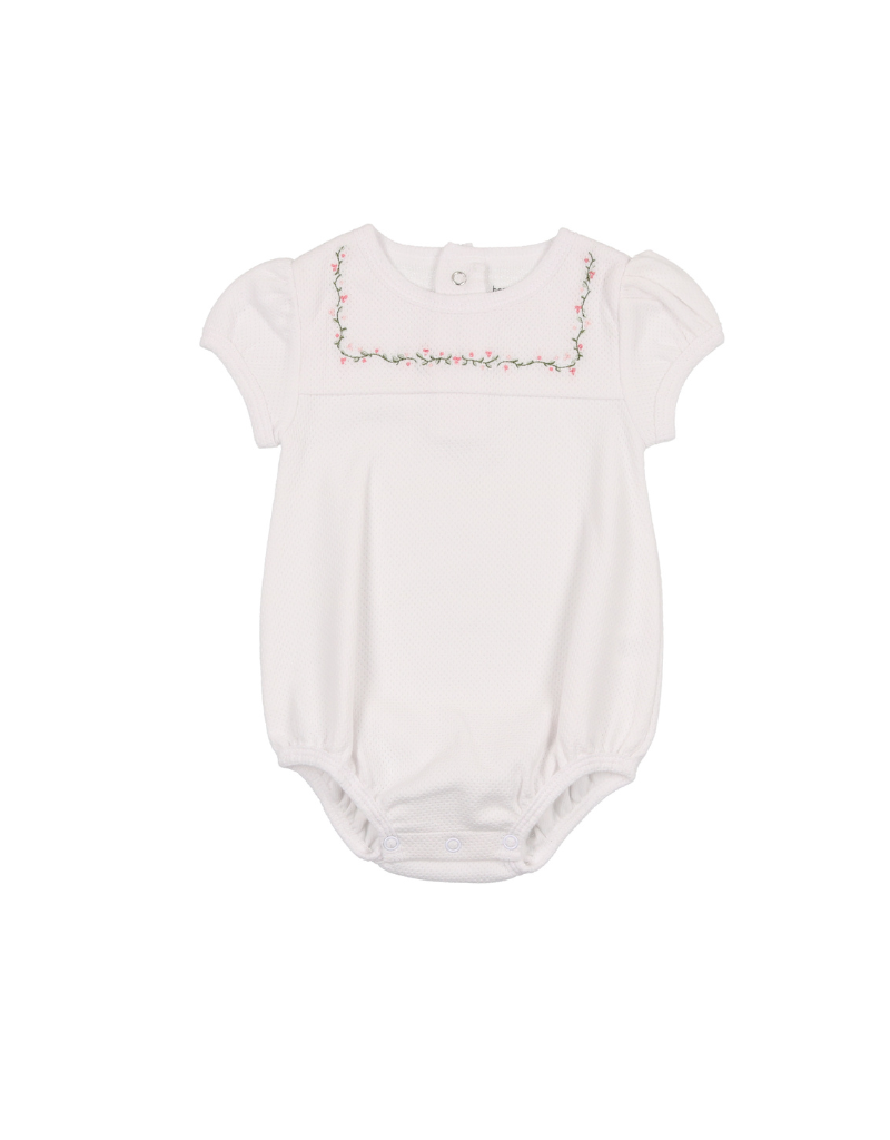 Bee and Dee Bee and Dee  Embroidered Bubble Snow Romper