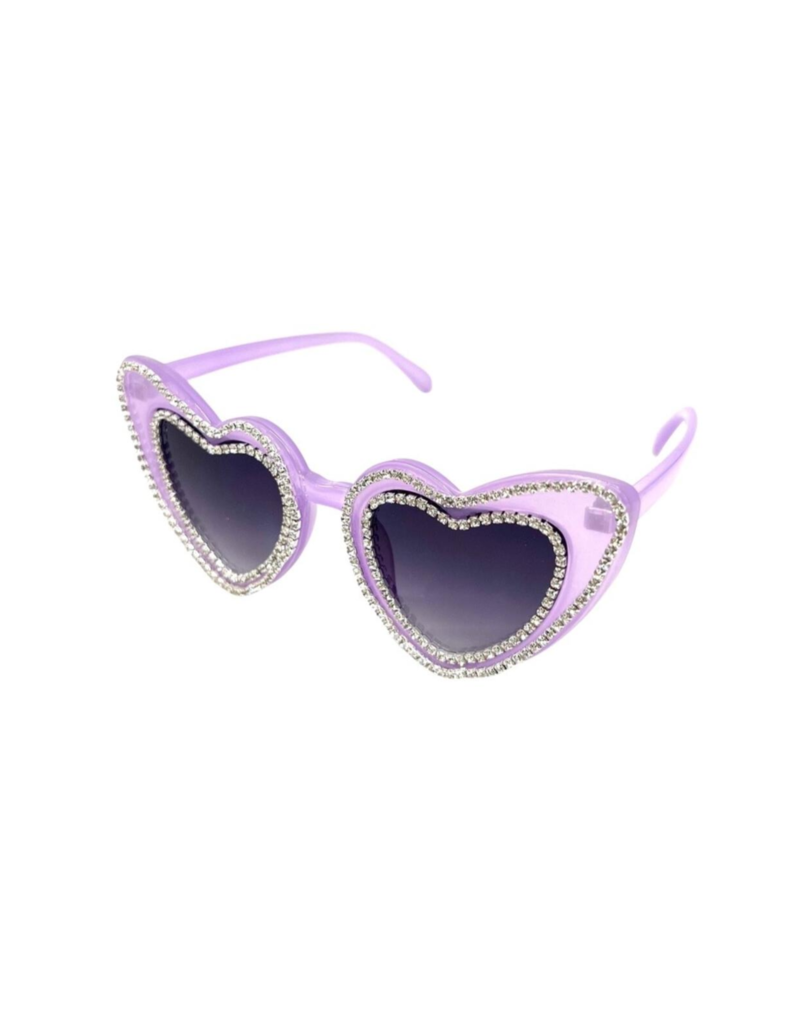 Bari Lynn Bari Lynn Small Crystal Heart Sunglasses