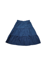 Hopscotch Hopscotch Girls Tiered Denim Skirt CX-11557K