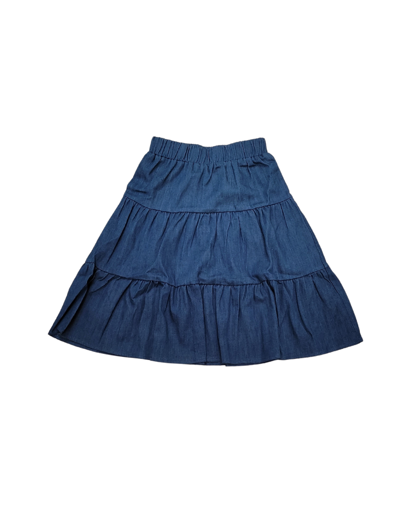 Hopscotch Hopscotch Girls Tiered Denim Skirt CX-11557K