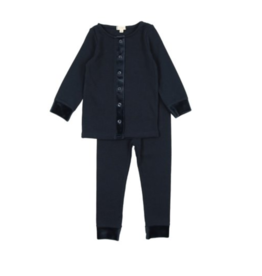 Lil legs Lil legs Infant Velour Trim Lounge Set