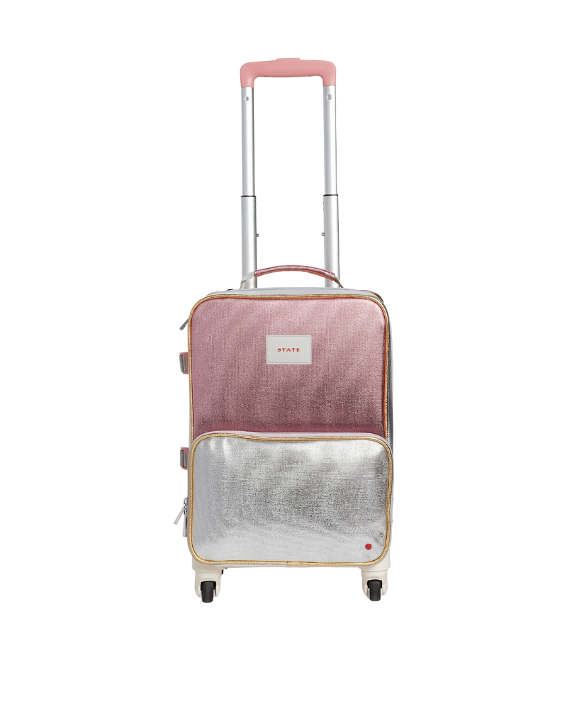 State State Logan Pink/Silver Suitcase