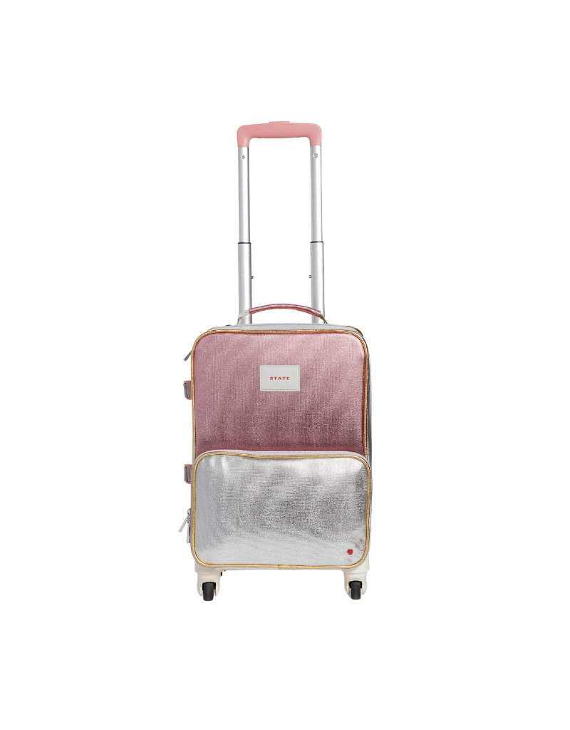 State State Mini Logan Pink/Silver Suitcase