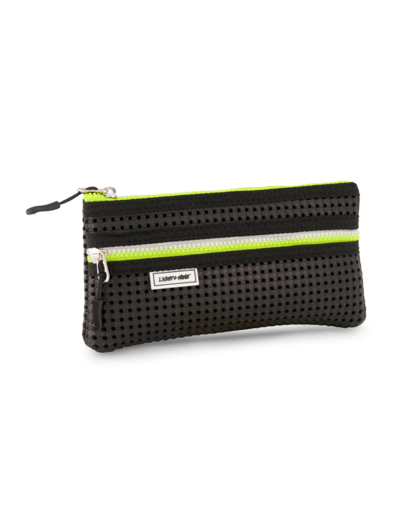 Light+Nine Flat Pencil Pouch Electric Green