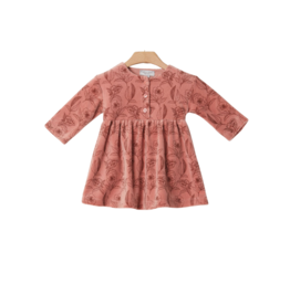 Yell-Oh Yell-Oh Infant  Flower Velour Dress
