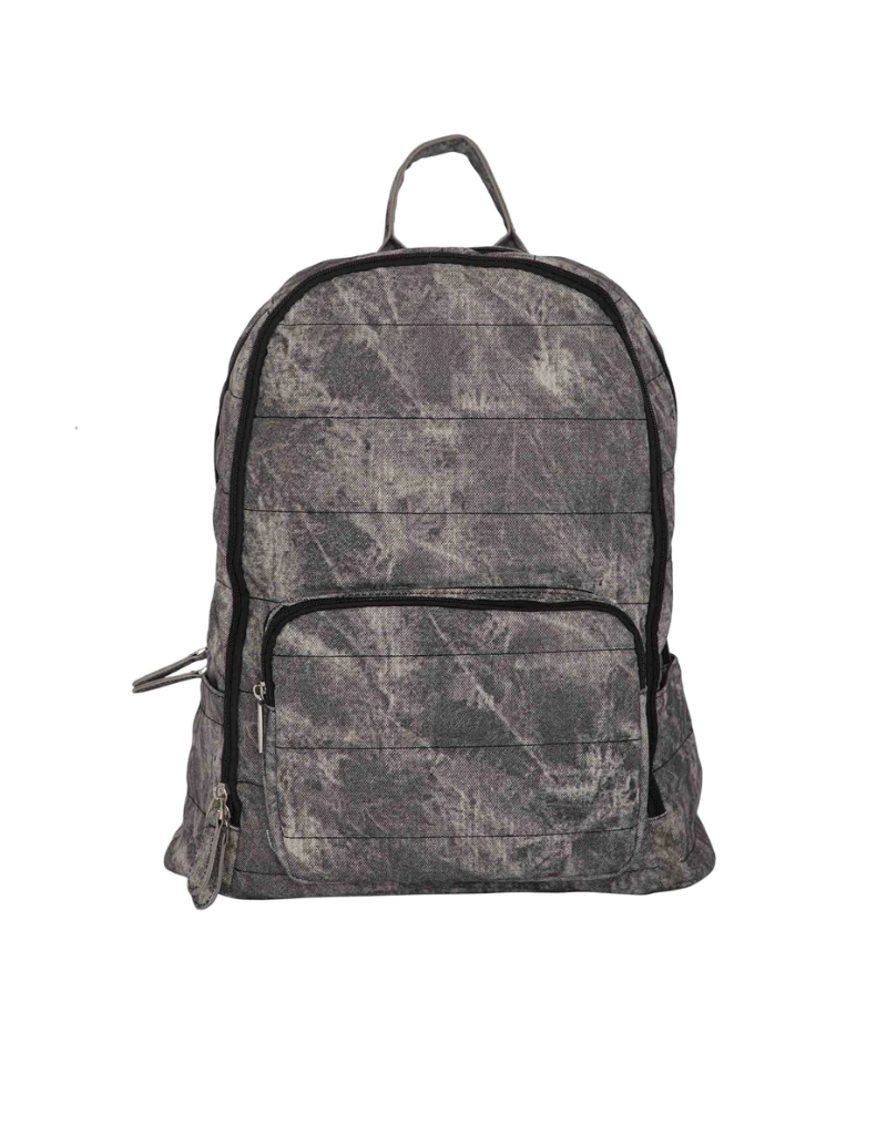 Bari Lynn Bari Lynn Tie Dye Denim Black Backpack