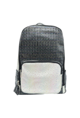 Bari Lynn Bari Lynn Glitter Crinkle Black/White Backpack