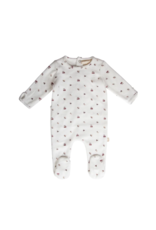 Citrine Citrine Cherry Print Velour Footie