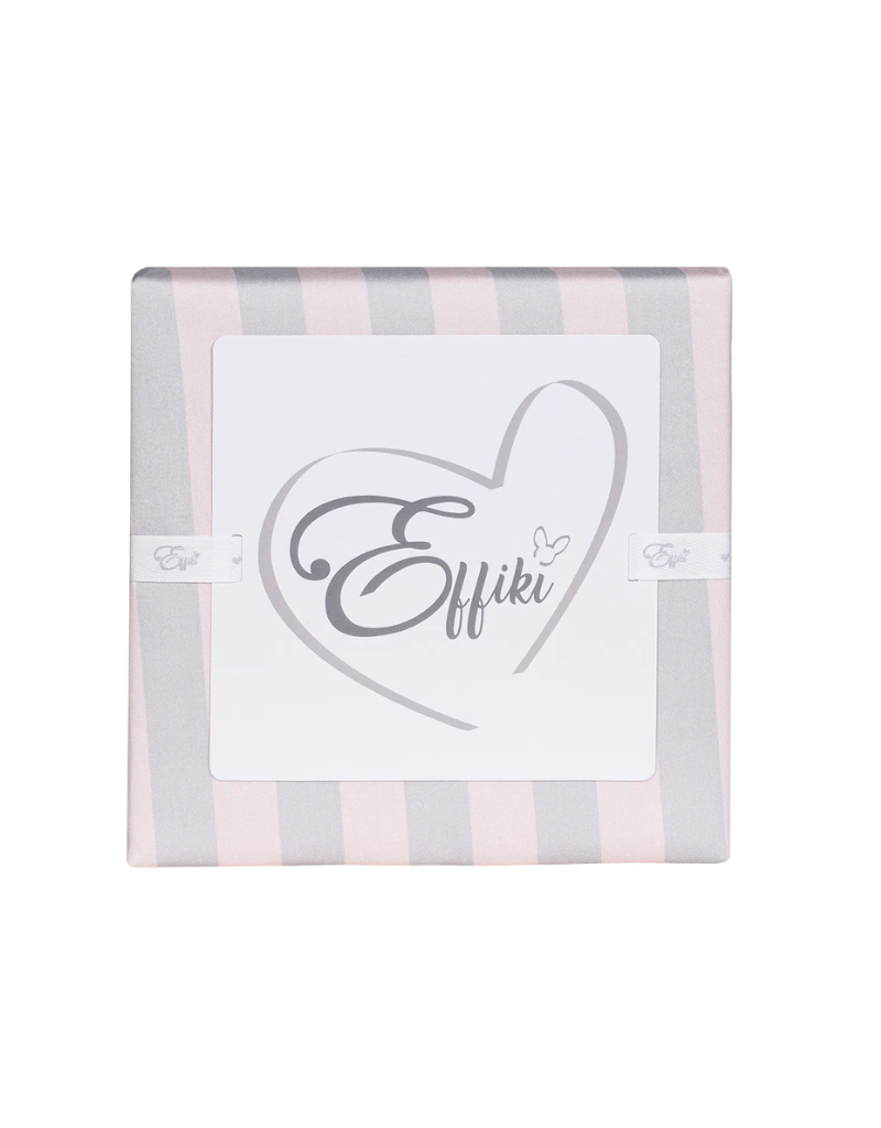 Effiki Effiki Fitted Sheets  Stripes -70x140-Grey/Pink