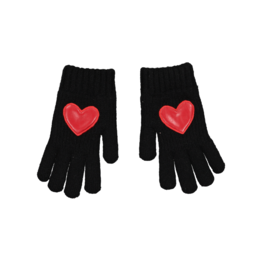 DaCee Dacee Leather Heart Gloves