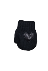 DaCee Dacee Leather Heart Mittens