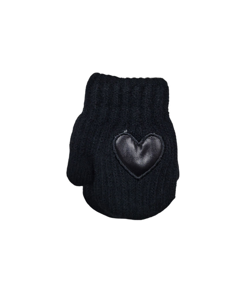 DaCee Dacee Leather Heart Mittens