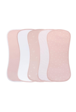 Ely's & Co Ely's  & Co Pink Fleece Burp Cloths-5 Pack