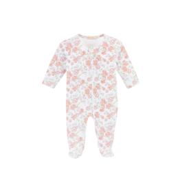 Baby Club Chic Baby Club Chic Pastel  Floral Zipped Footie