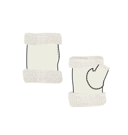 Jocelyn Jocelyn Shearling Mittens-Ivory