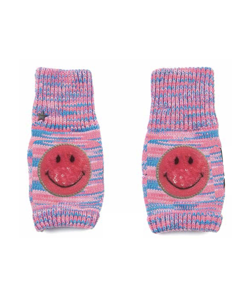 Jocelyn Jocelyn Smiley Knit Mittens-Pink Multi