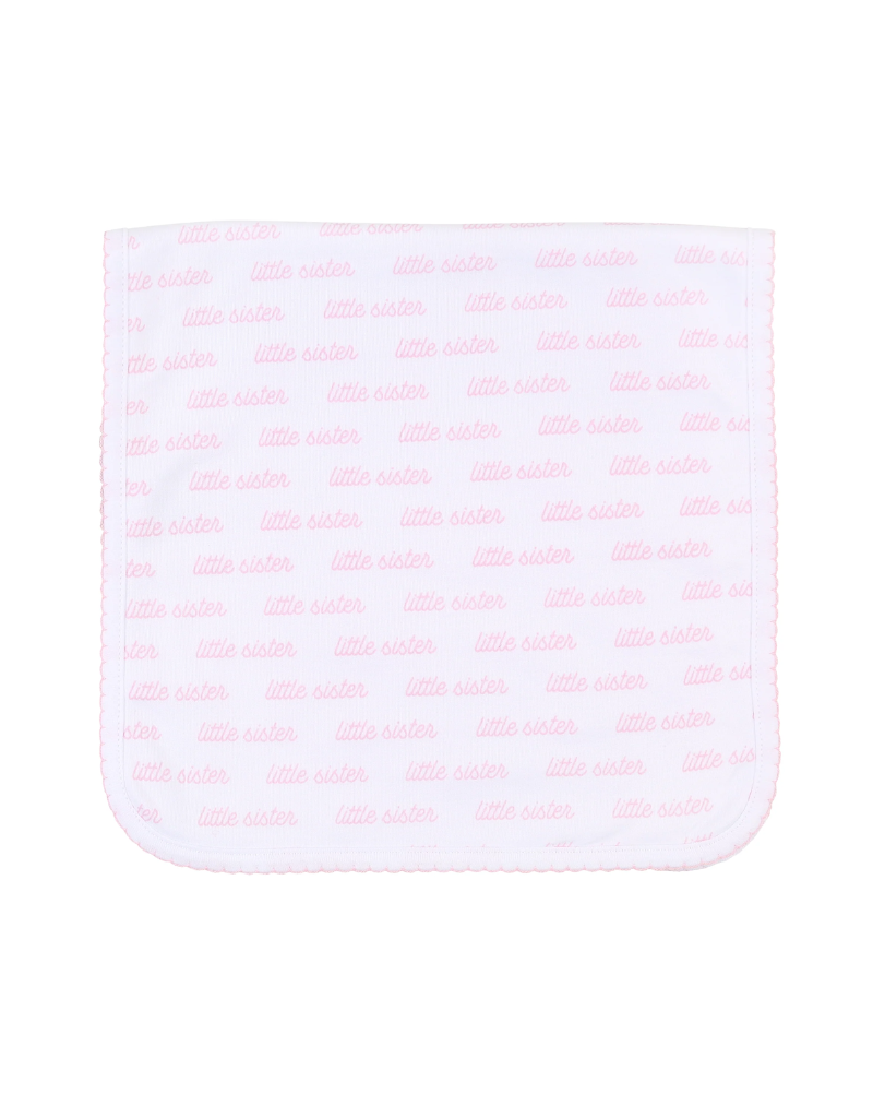 Magnolia Baby Magnolia Baby Brother and Sister Printed Burp Cloth-Pinkagnolia Baby Brother and Sister Printed Burp Cloth-Pink