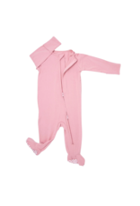 Sweet Bamboo Sweet Bamboo Solid  Pipped Zipper Footie