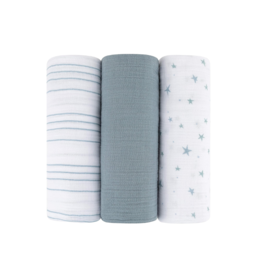 Ely's & Co Ely's & Co Tree Pack Muslin Swaddles Stars