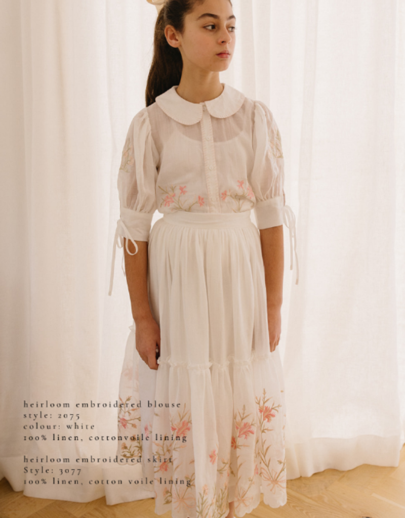 Petite Amalie Heirloom Embroidered Skirt - Tiptoe Boutique