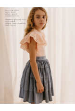 Petite Amalie Petite Amalie Chambray Pleated Skirt