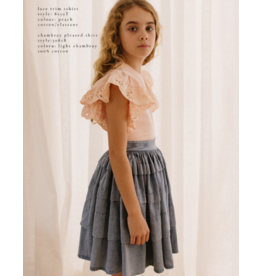 Petite Amalie Petite Amalie Chambray Pleated Skirt