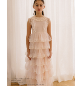 Petite Laure Petite Amalie Crochet Collar Tule Gown Dress